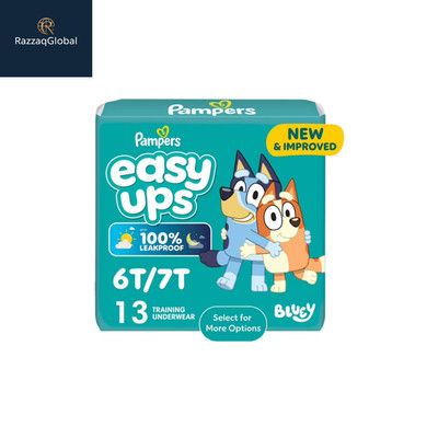 Pampers Easy Ups Bluey Potty Training Pants Boys Size 6T-7T, 13 Count
