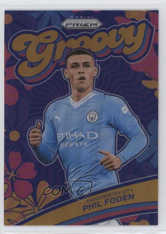2023-24 Panini Prizm Premier League Groovy Phil Foden #2 r5f