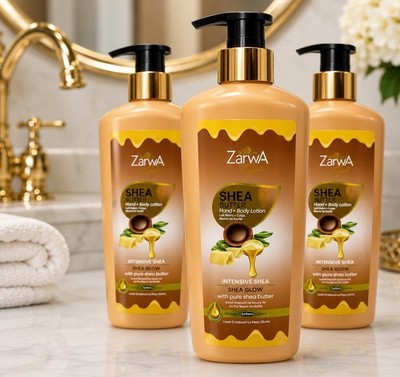 Zawar Glow Shea Butter Body Lotion Intensive Moisture Soft Smooth Skin 500ml