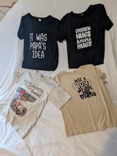 Boys 4/5 Graphic Short Sleeve T-shirt Bundle - 4 PCs Witty Sayings Cotton Blend