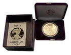 1986 S AMERICAN EAGLE ONE OUNCE SILVER LIBERTY DOLLAR, INCLUDES BOX & COA