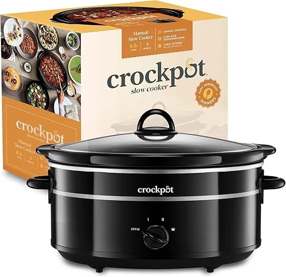 Crock-Pot Slow Cooker | Removable Easy-Clean Ceramic Bowl | 6.5 L (8+ People)