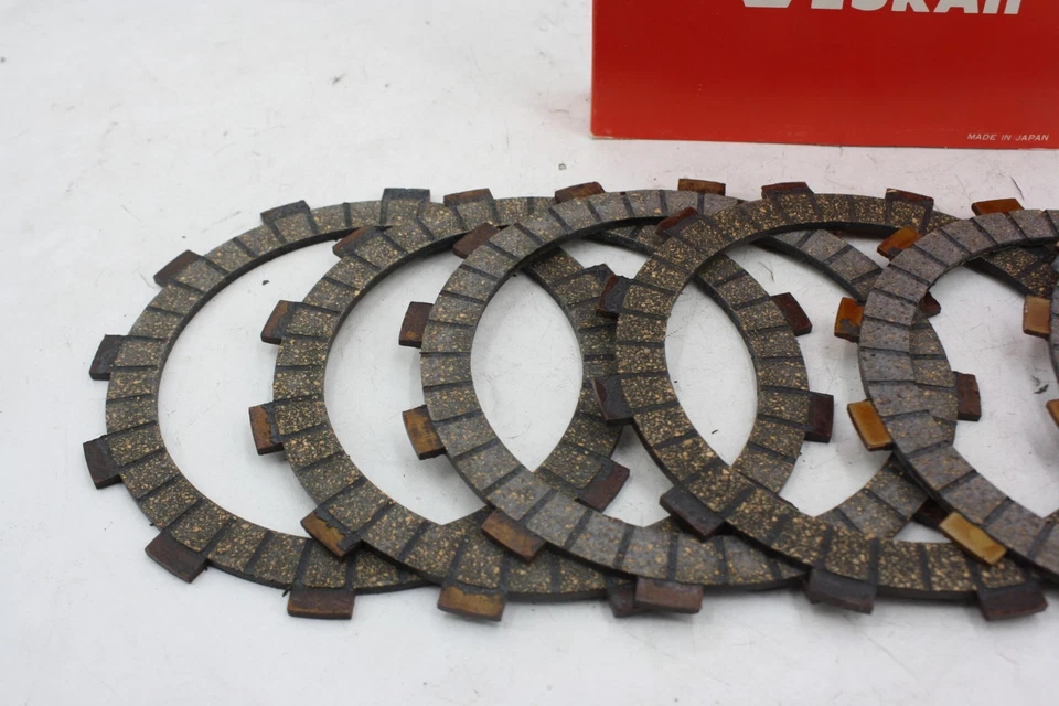 JUEGO DE SEIS PLACAS DE FRICCIÓN EMBRAGUE VESRAH 70-73 YAMAHA XS1 XS2 TX650 XS650 NOS Foto 2 de 4