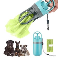 Portable Dog Pooper Scooper with Waste Bag Outdoor Pet Poop Picker Tool
