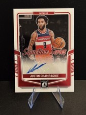 2024-25 Donruss Optic Signature Series Justin Champagnie Auto- Wizards