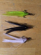 Feathered Treble For Spooks & Large Topwater Lures (Set Of 3)