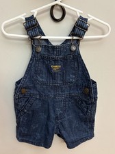OshKosh B  gosh Denim Shortalls 6M Turtle Jacquard Print EUC Y2K 2009
