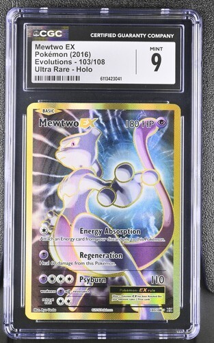 CGC 9 MEWTWO EX 103 EVOLUTIONS XY ULTRA RARE POKEMON MINT
