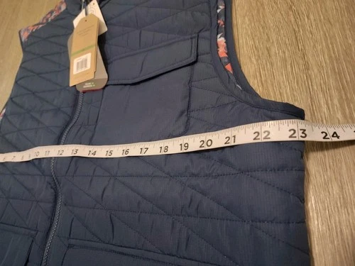 &Lore By Tahoe River Men's Large Quilted Vest  Full Zip Blue Sleeveless Jacket  image 11