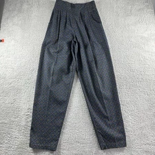 VINTAGE Inclinations Pleated Chino Pants Womens 23x30 Pattern Elastic Pockets