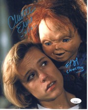 Brad Dourif & Christine Elise signed 8x10 Photo Chucky, Kyle - Child's Play 2