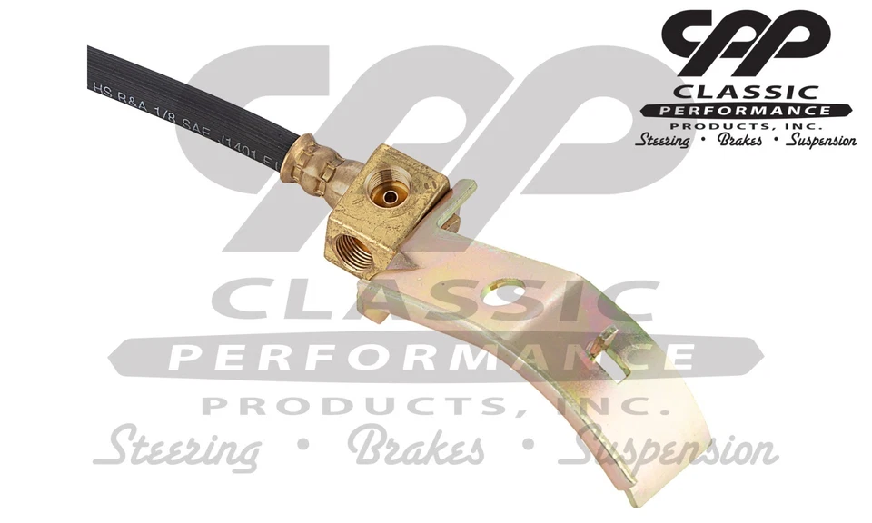 Manguera flexible de goma de freno trasero estilo fábrica Ford Mustang Mercury Cougar 1968-69 Foto 3 de 4