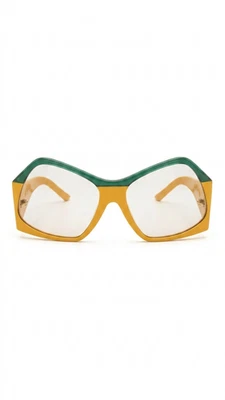 Fendi FS5340 géométrique, jaune et vert - Photo 1/4