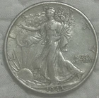Silver 1943 D Walking Liberty Half Dollar Nice AU GREAT LOW PRICE !!