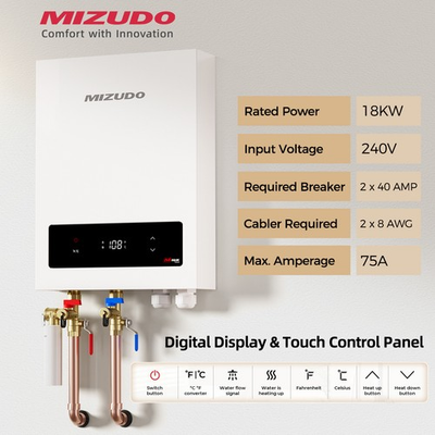 #ad #ad 18KW Electric Tankless Water Heater Whole House Instant Hot Water LED TouchSreen $259.99