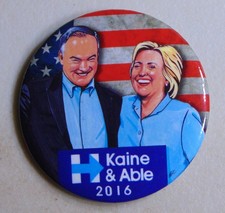 Hillary Clinton 2016 Brian Campbell art campaign pin button political