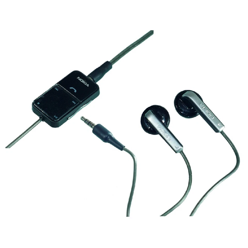 KIT PIETON FILAIRE NOKIA HS45 JACK 3.5MM AVEC TELECOMMANDE AD54 NOIR - Photo 1/1