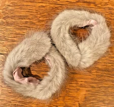 Pair of Vintage Mink snap on cuffs 1940's-1950