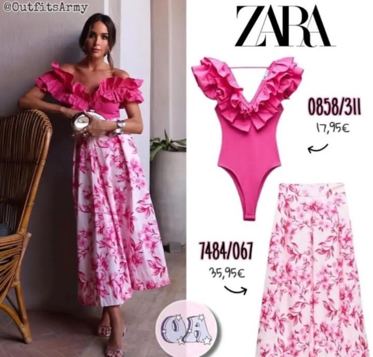 ZARA WOMEN ZARA RUFFLED RIB BODYSUIT TON PINK SZ S 0858/311