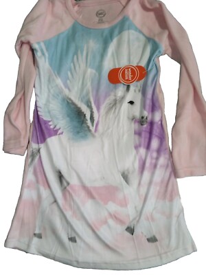 girls long sleeve nightgown Size 6/6x  Unicorn 