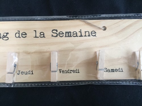 FRENCH WOODEN PEG BOARD DAYS OF WEEK PLANNER PLANNING DE LA SEMAINE DAY LIST - Picture 4 of 12
