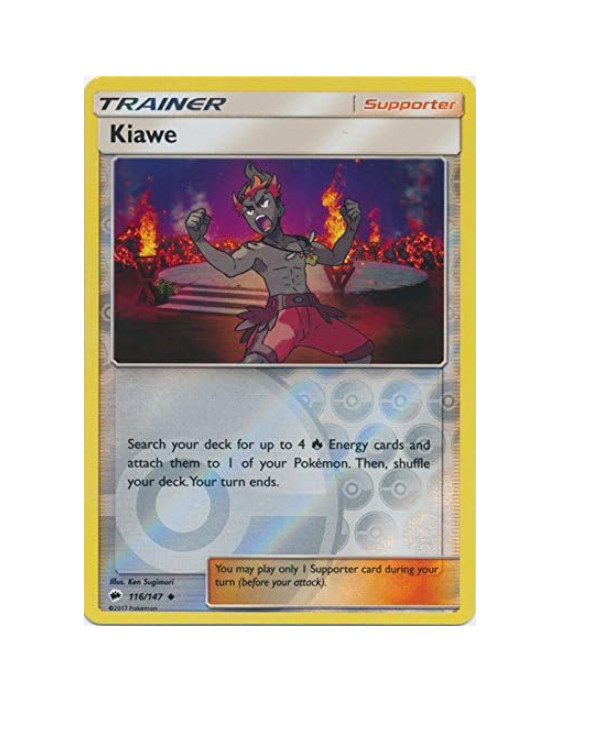 Pokemon - Kiawe - 116/147 - Reverse Holo - Burning Shadows - NM/M