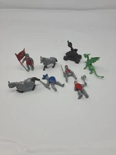 Safari Ltd. Medieval Figures Knights Dragons Catapult Armored Horses LOT