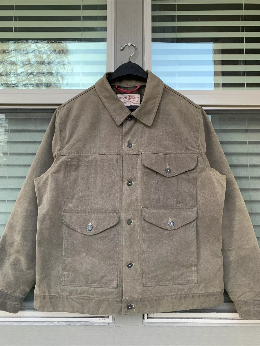 Filson Short Lined Cruiser 2XL XXLARGE Waxed Brown Jacket Flannel