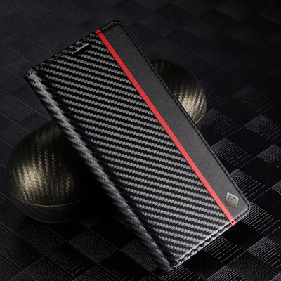 For Samsung Galaxy S24 S23 S22S21 S20Carbon Fiber Flip Leather Wallet Stand Case