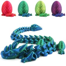 3D Printed Dragon Eggs With Dragon Articulated Crystal Mystical Dragon In Eggs