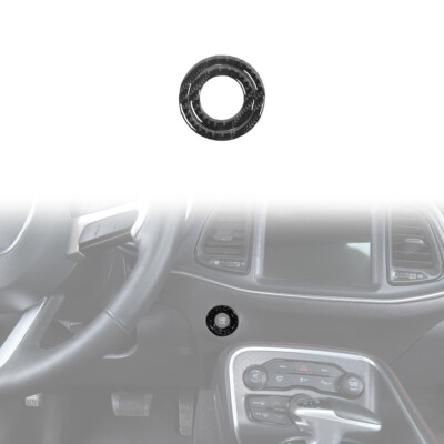 Carbon Fiber Ignition Switch Cover Trim Ring For Dodge Charger & Challenger 15+