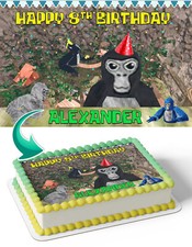 Gorilla Tag Edible Cake Topper Party Decoration Edible Image