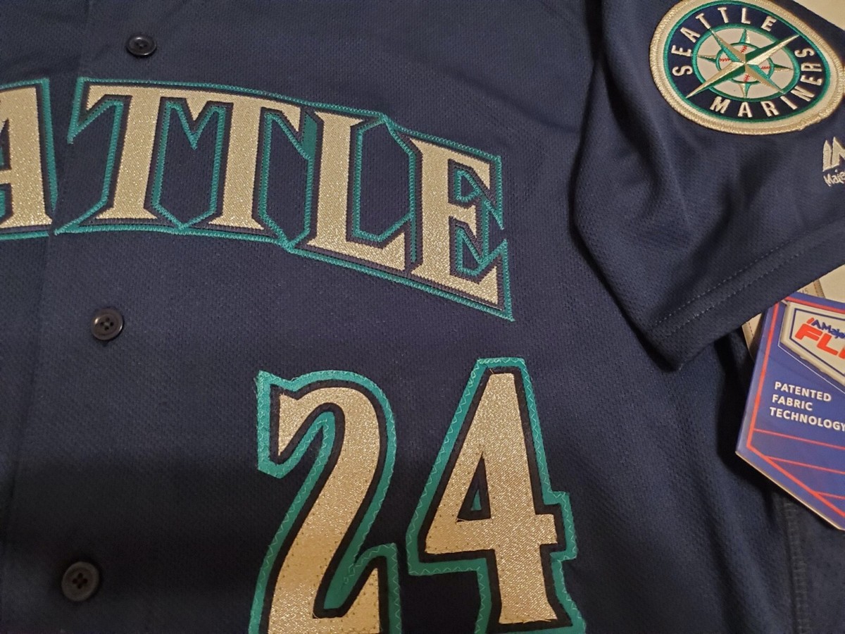 AUTHENTIC MAJESTIC KEN GRIFFEY JR. 56 3XL, SEATTLE MARINERS FLEX