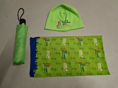 Winterpaket Laufpaket Set neu - Mütze Schlauchschal Schirm  Gutenberg Marathon