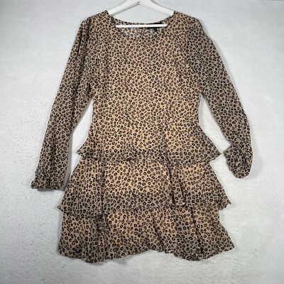 leopard print peplum dress Chiquease Green Base Leopard Print Square Neck Petal Sleeve Peplum Mini Skirt,Summer Elegant Party Night Dark Brown,Sweet & Cute Girly Meets Wild Random Print