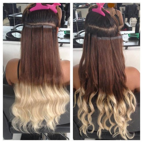Extensiones de cabello con cinta invisible cinta adhesiva piel tramas Remy cabello humano rizado - Imagen 19 de 135