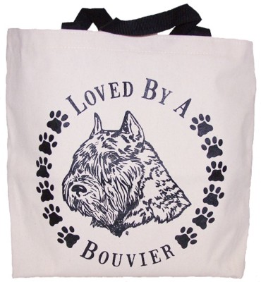 Loved By A Bouvier Tote Bag New  MADE IN USA