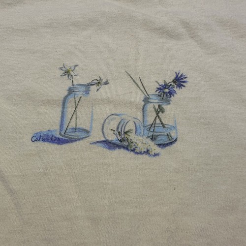 Vintage Columbia T Shirt Womens Medium Yellow Short Sleeve Crew Neck Hiking