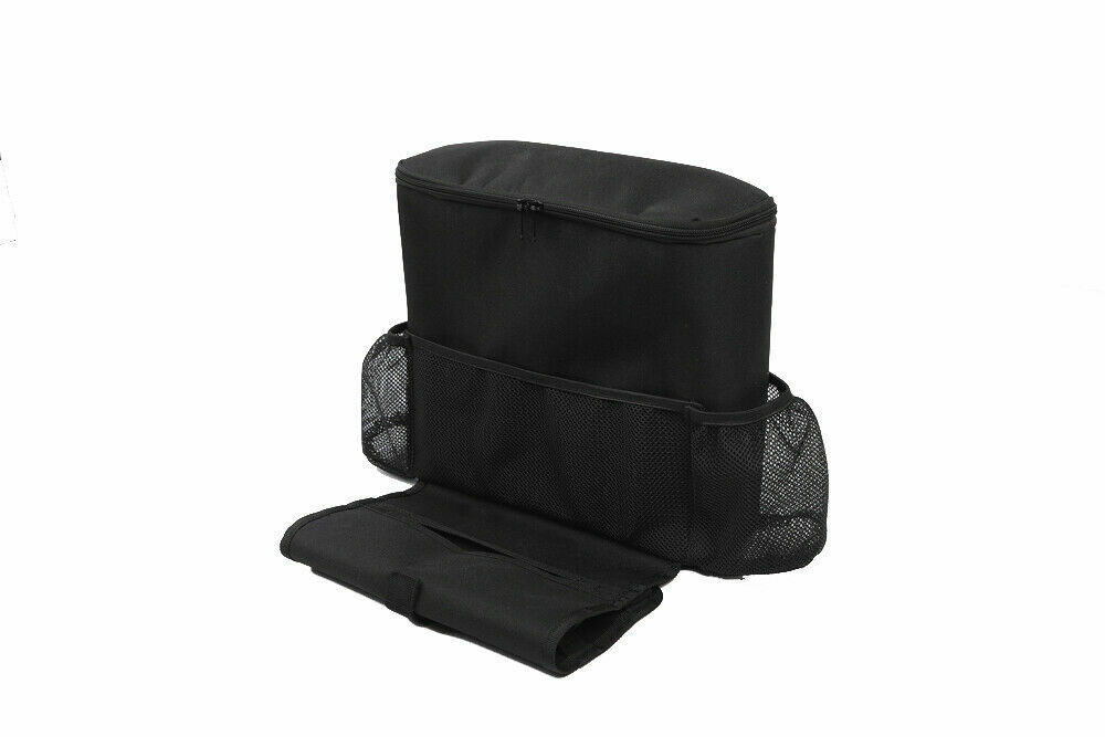 Black Car Seat Back Organizer Multi-Pocket Cooler Storage Bag for Adults & Kids