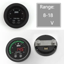 52MM S-Series Volts Gauge Voltmeter Meter Ultra-Thin Round Red Light LED Display