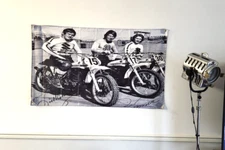 Vintage Motocross Legends Flag Banner 3x5 ft Mancave Garage Flag MX/SX