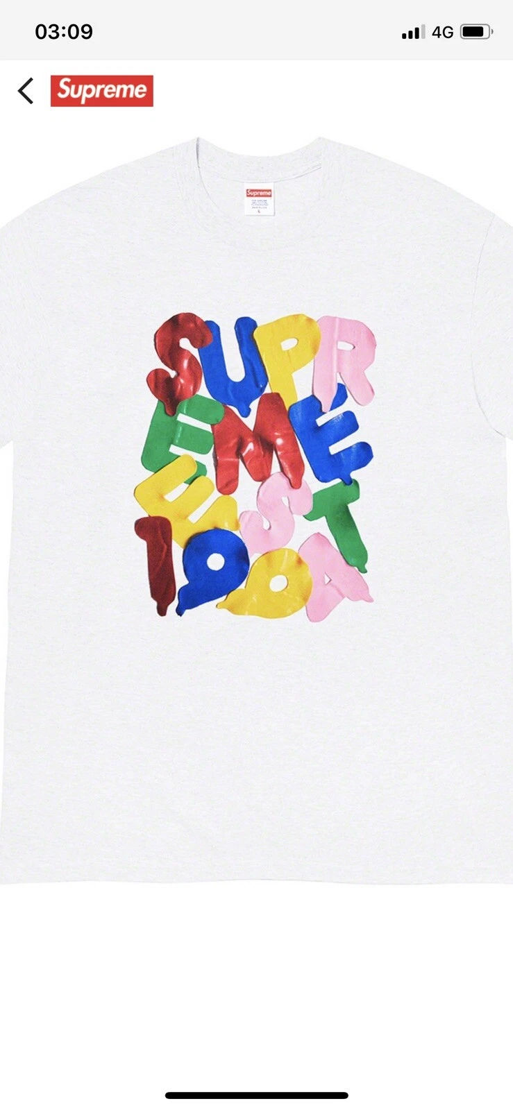 Supreme Balloons Tee M