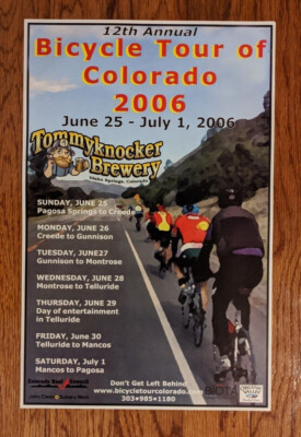 Bicycle Tour of Colorado Poster Trek Giant Tour De France Bianchi Bike Man Cave
