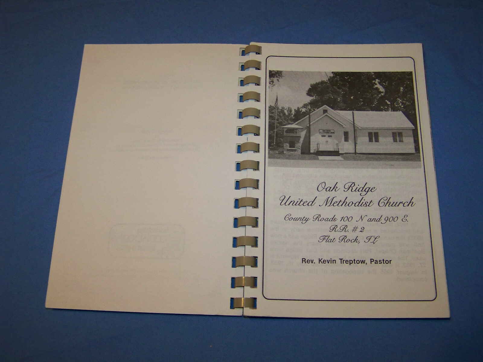 Oak Ridge United Methodist Church Cookbook Flat Rock Illinois 1994 IL ...