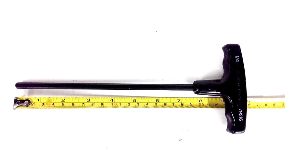 Klein Tools 9" Black T-Handle Hex Key Blade: 1/4"x7 1/2" 79216 *Made In The USA* - Image 4 of 4