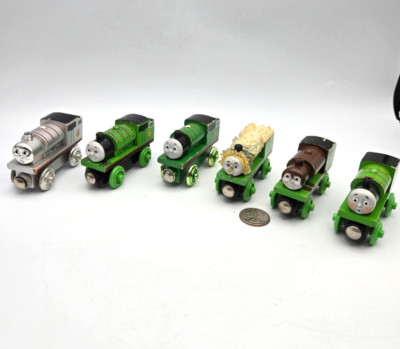Thomas & Friends Wooden Railway Train Tank Engine - Percy Lot x6 - Hard at Work