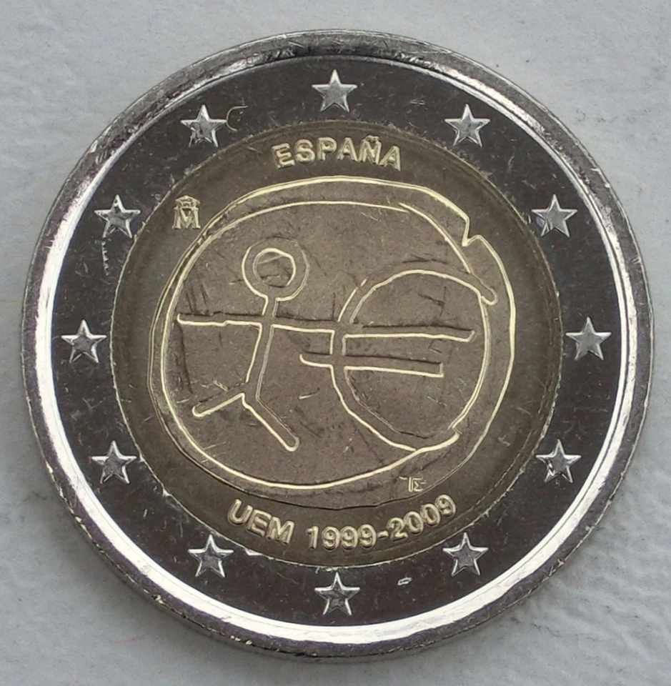 2 Euro Monnaie commémorative Espagne 2009 10 Ans WWU Splendide Unzirkuliert - Photo 1/1
