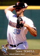 2016 Inland Empire 66ers Grandstand 16 Jake Jewell Norman Oklahoma Baseball Card