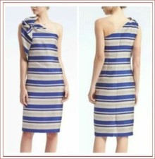 Banana Republic women dress 782970 blue beige 2 MSRP $148