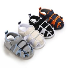 Newborn Baby Boy Girl Soft Sole Crib Shoes Infant Casual Summer Sandals 0-18 M